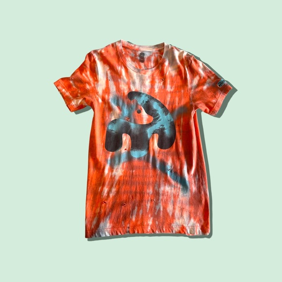 dyed handmade rave streetwear shirt orange sherbet tie dye tees x timmy woz - Picture 2 of 16